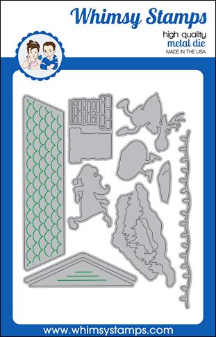 Whimsy Stamps - Santa Sneaking Die Set