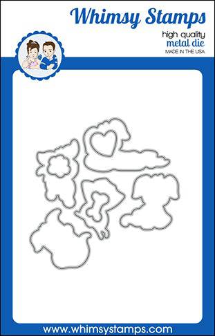 Whimsy Stamps - Puppy Dog Kisses Outlines Die Set