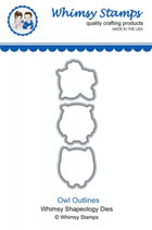 Whimsy Stamps - Owl Outlines Die Set - Shapeology Dies