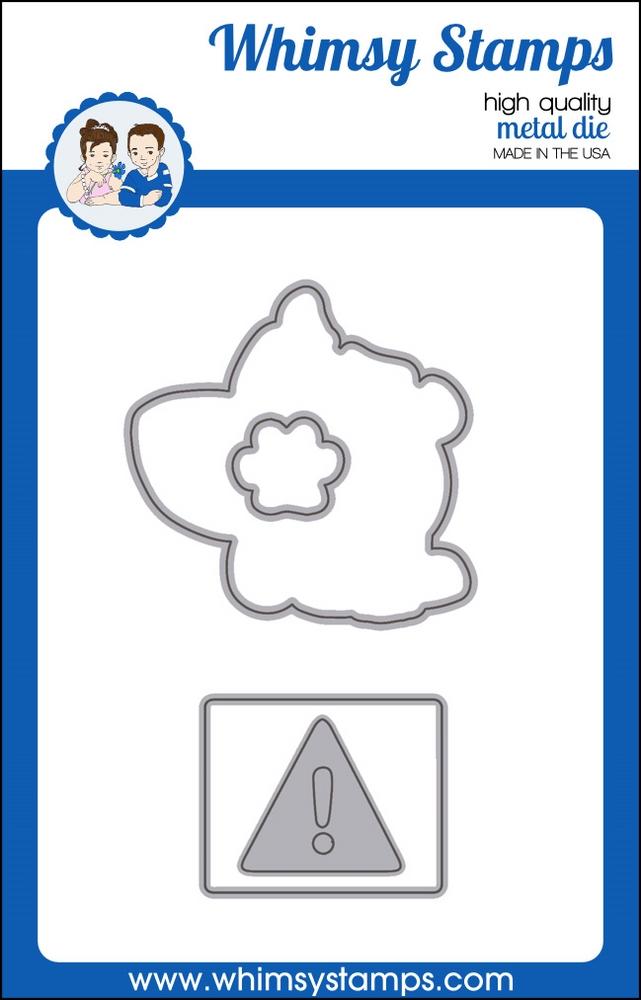 Whimsy Stamps - Caution Dog Slobber Die Set