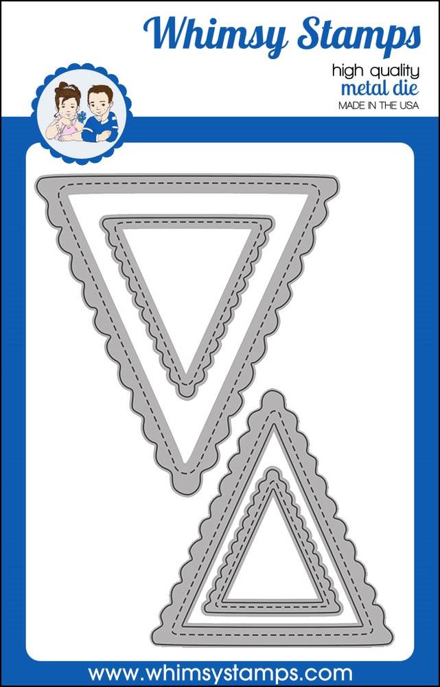 Whimsy Stamps - Shaker Maker Pennant Flags Die Set