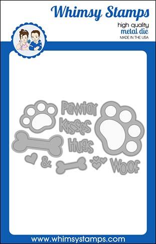 Whimsy Stamps - Puppy Paws Die Set