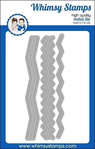 Whimsy Stamps -  Slimline Zig Zag Edger Die Set