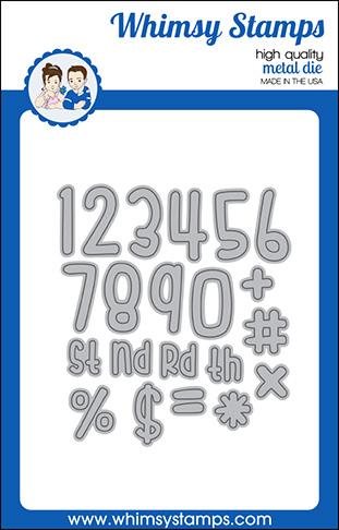 Whimsy Stamps - Cutie Numbers Die Set