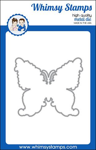 Whimsy Stamps - Elegant Butterfly Outline Die