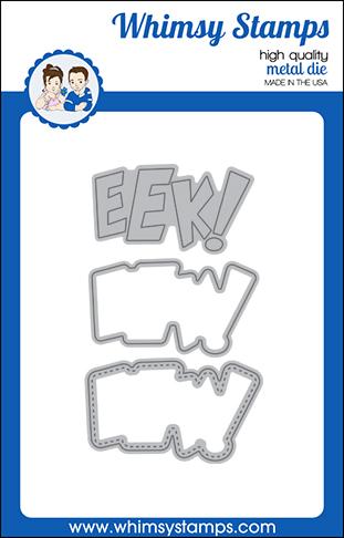 Whimsy Stamps - EEK! Word and Shadow Die Set