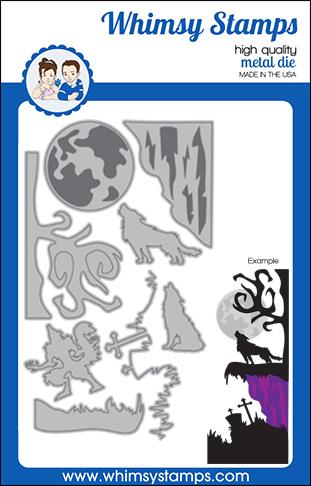 Whimsy Stamps - Howling Night Die Set