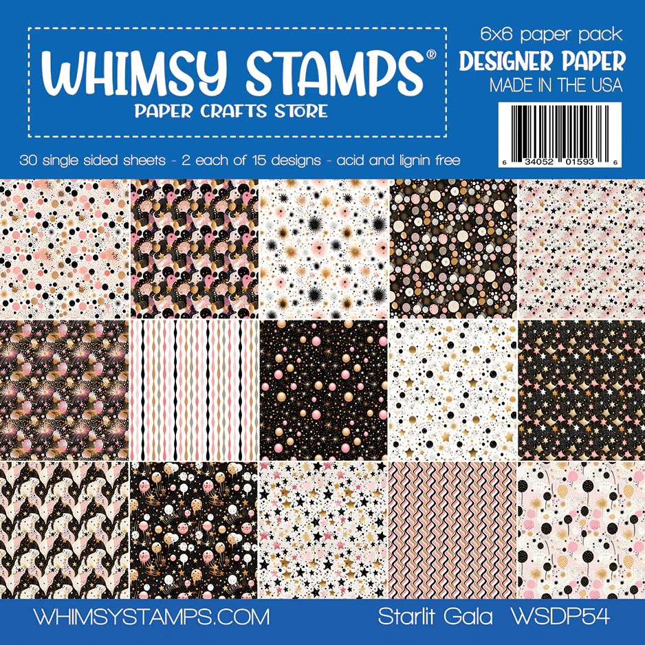 **NEW* - Whimsy Stamps - 6x6 Paper Pack - Starlit Gala