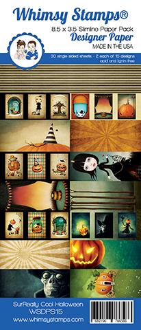 Whimsy Stamps - Slimline Paper Pack - SurReally Cool Halloween