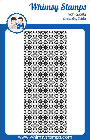 Whimsy Stamps - Slimline Embossing Folder - Daisies