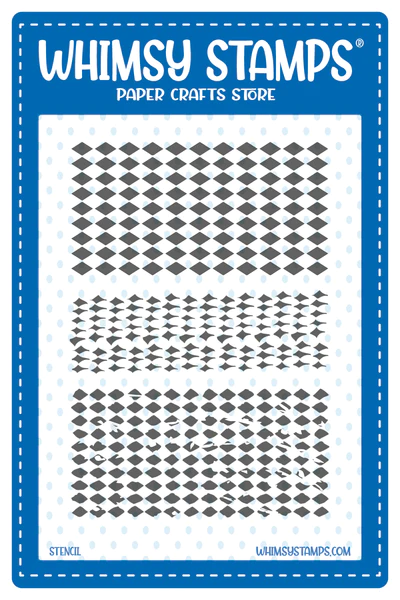Whimsy Stamps - Harlequin 6x9 Stencil