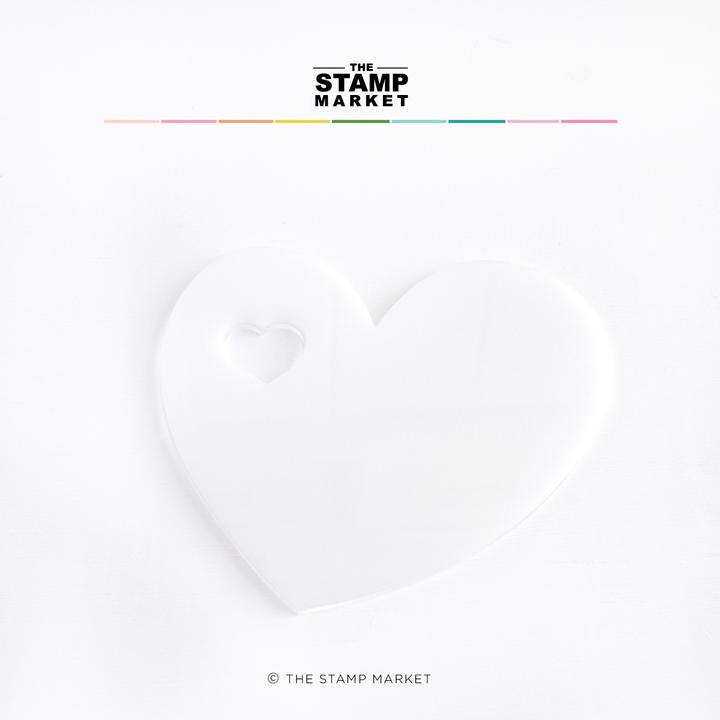 The Stamp Market - Acrylic Heart Paint Palette - White