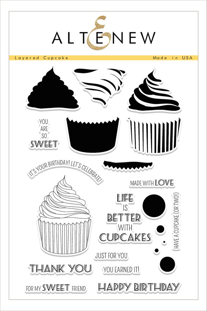 AlteNew - Layered Cupcake Stamp Set