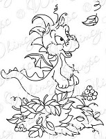 Whimsy Stamps - Wee Stamps - Autumn Happiness - Wee Stamps