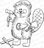 Whimsy Stamps - Beaver's Blue Prints - Meljen's Designs
