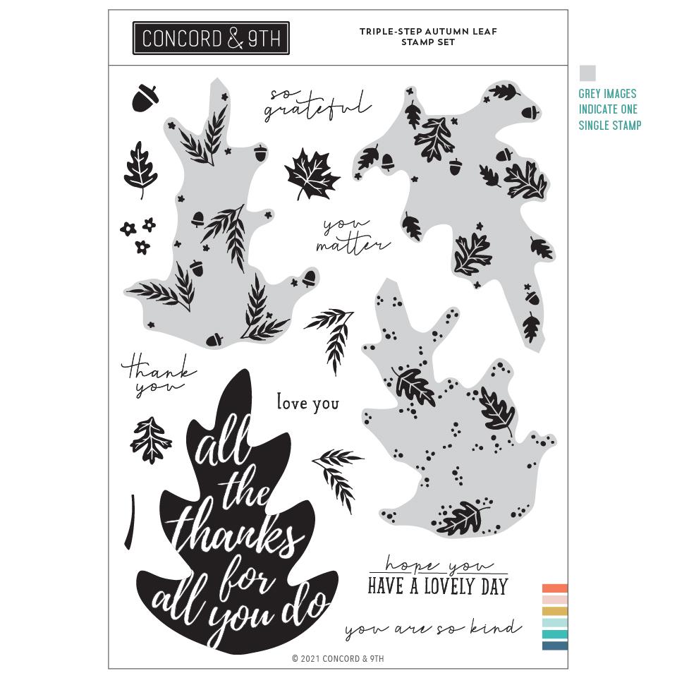 Concord & 9th - Triple-Step Autumn Leaf Stamp Set (SO)