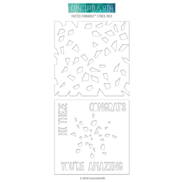Concord & 9th - Faceted Turnabout stencil pack