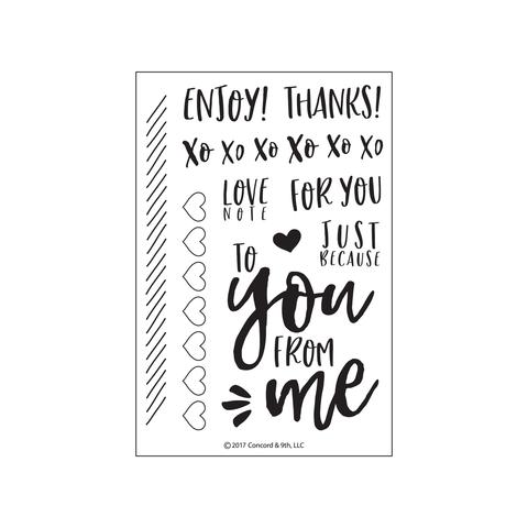 Concord & 9th - Love Notes Stamp Set