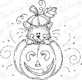 Whimsy Stamps - Cat O' Lantern - Meljen's Designs