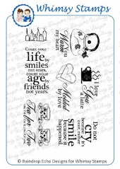 Whimsy Stamps - Cup of Joy - Sentiments Collection