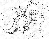 Whimsy Stamps - Dragon's Little Friend - Meljen's Designs