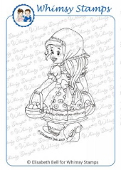 Whimsy Stamps - Ellabelle Collecting Eggs - Elisabeth Bell