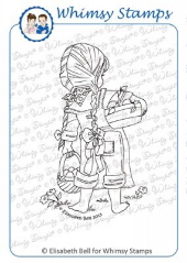 Whimsy Stamps - Maybelle with Chores - Elisabeth Bell