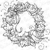 Whimsy Stamps - Fall Wreath - Meljen's Designs