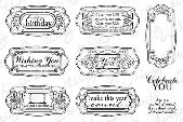 Whimsy Stamps - Fanciful Birthday Notables 1 - Sentiments Collection