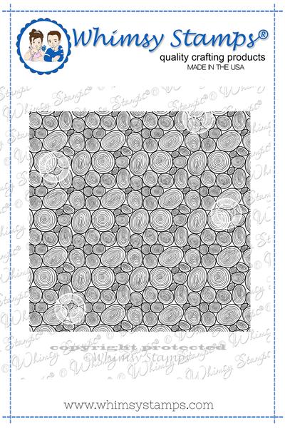 Whimsy Stamps - Tree Ring Background Rubber Cling Stamp