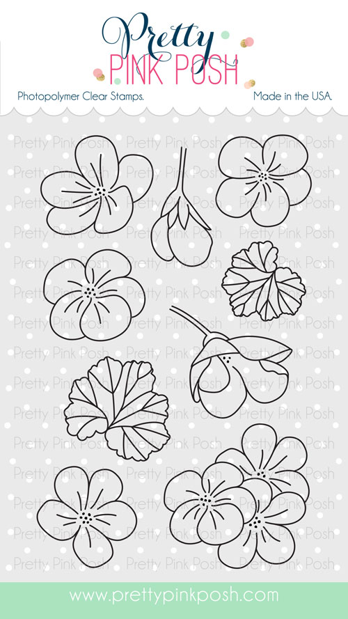 Pretty Pink Posh - Geraniums stamp set
