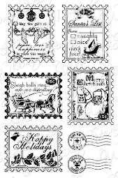 Whimsy Stamps - Holiday Postage Stamps - Sentiments Collection