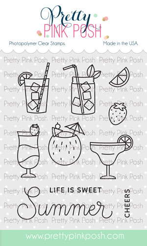 Pretty Pink Posh - Summer Drinks Stamp Set