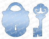 Whimsy Stamps - Lock and Key Die Set - Shapeology Dies