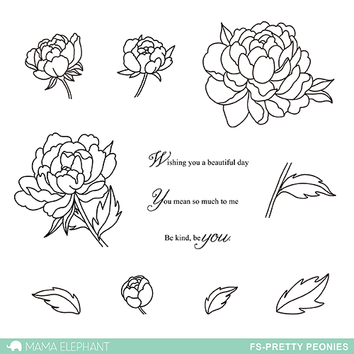 Mama Elephant - FLORAL SERIES - PRETTY PEONIES