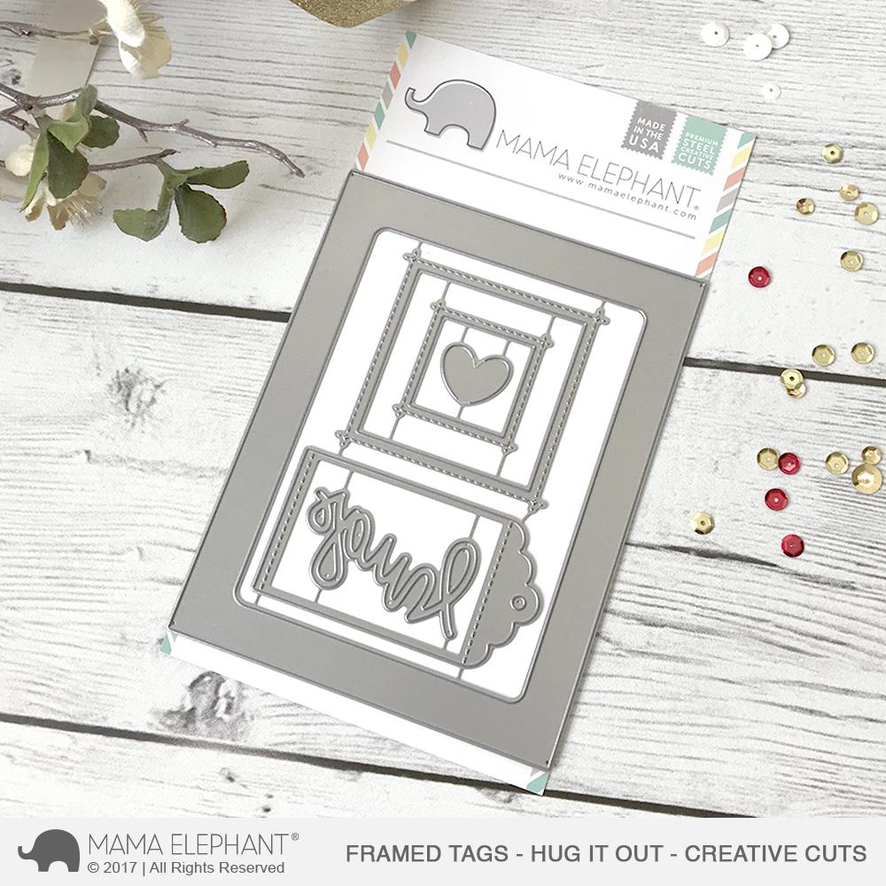 Mama Elephant - Framed Tags - Hug It Out - Creative Cuts
