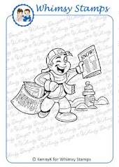 Whimsy Stamps - News Kid - 