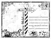 Whimsy Stamps - Postcard to Santa - Sentiments Collection