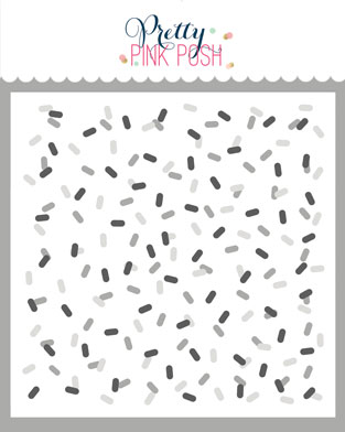Pretty Pink Posh - Layered Confetti Stencil