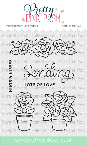 Pretty Pink Posh - Potted Roses STAMP AND MATCHING DIE