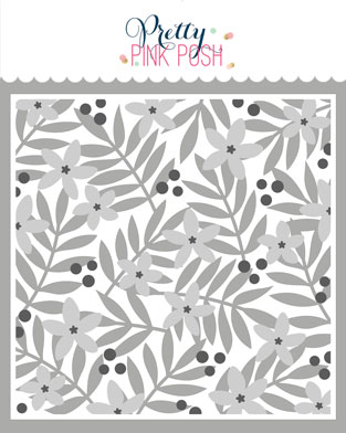 Pretty Pink Posh - Layered Leaves & Flowers Stencils (3 Pack)