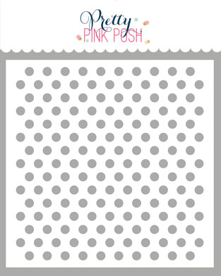 Pretty Pink Posh - Medium Polka Dots Stencil
