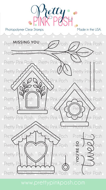 Pretty Pink Posh - Spring Birdhouses Stamp Set