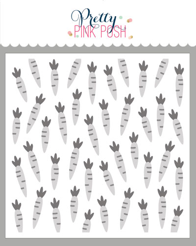Pretty Pink Posh - Layered Carrots Stencil (3Lyr)
