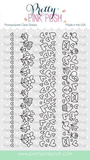 Pretty Pink Posh - Love Borders Stamp Set