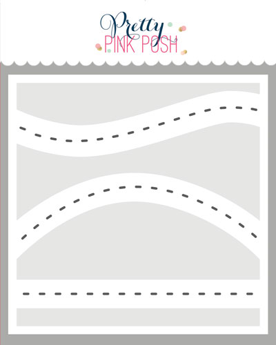Pretty Pink Posh - Layered Roads Stencil