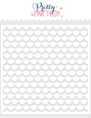 Pretty Pink Posh - Waves Stencil (SB2)