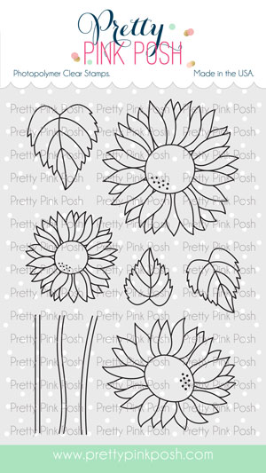 Pretty Pink Posh - Sunflowers Stamp