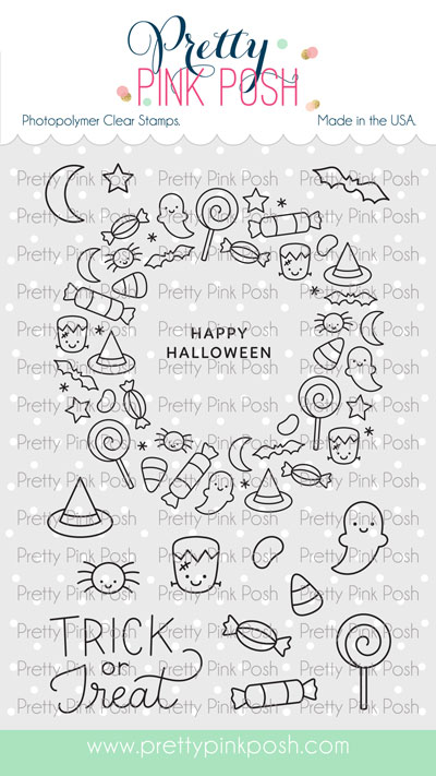 Pretty Pink Posh - Halloween Wreath Stamp Set