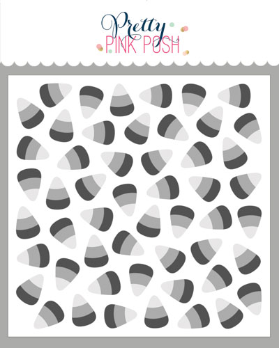 Pretty Pink Posh - Layered Candy Corn Stencil (3 Layer)